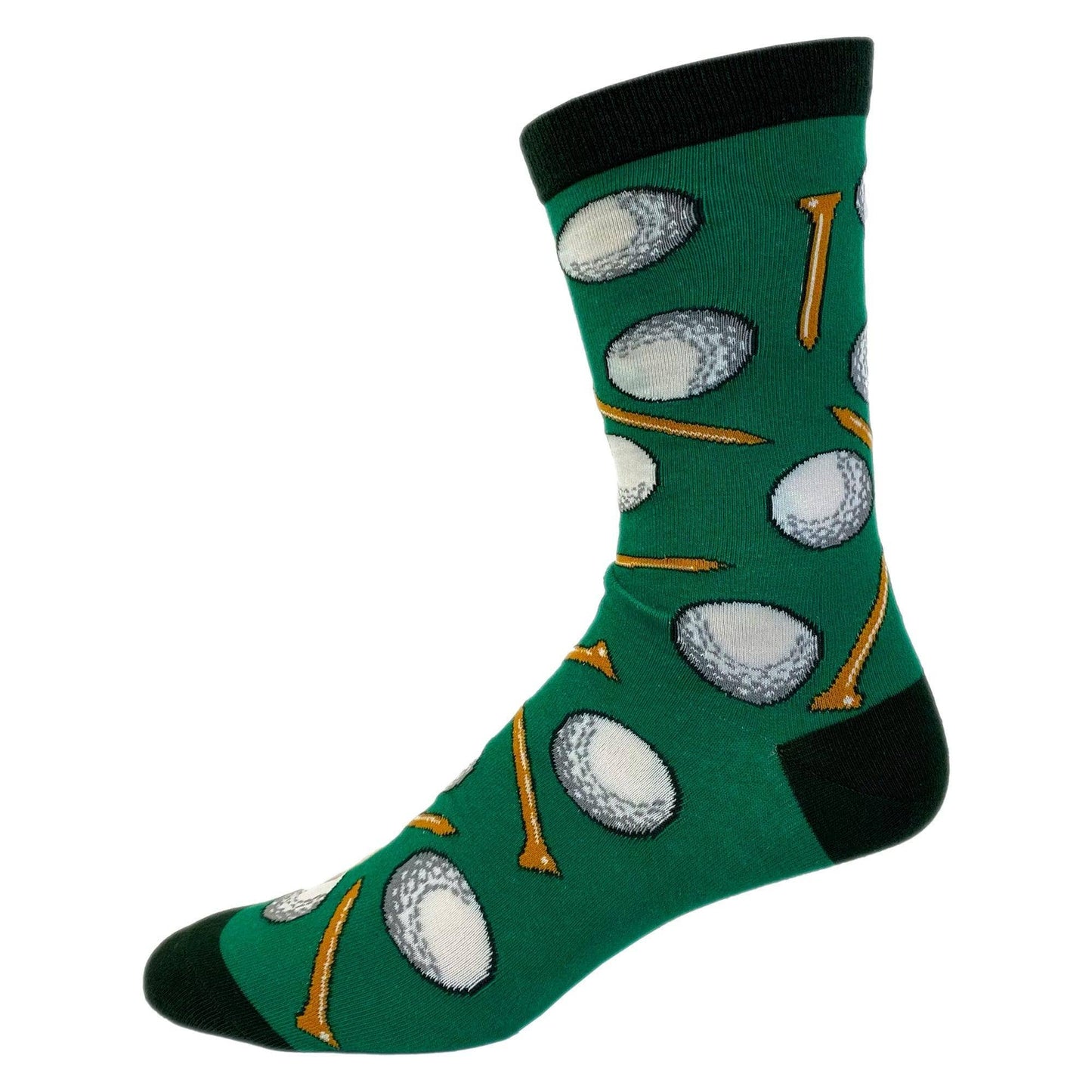 Mens Youll Need A Lot Of Balls To Golf With Me Socks Golfing: Mens (9-11) / Green