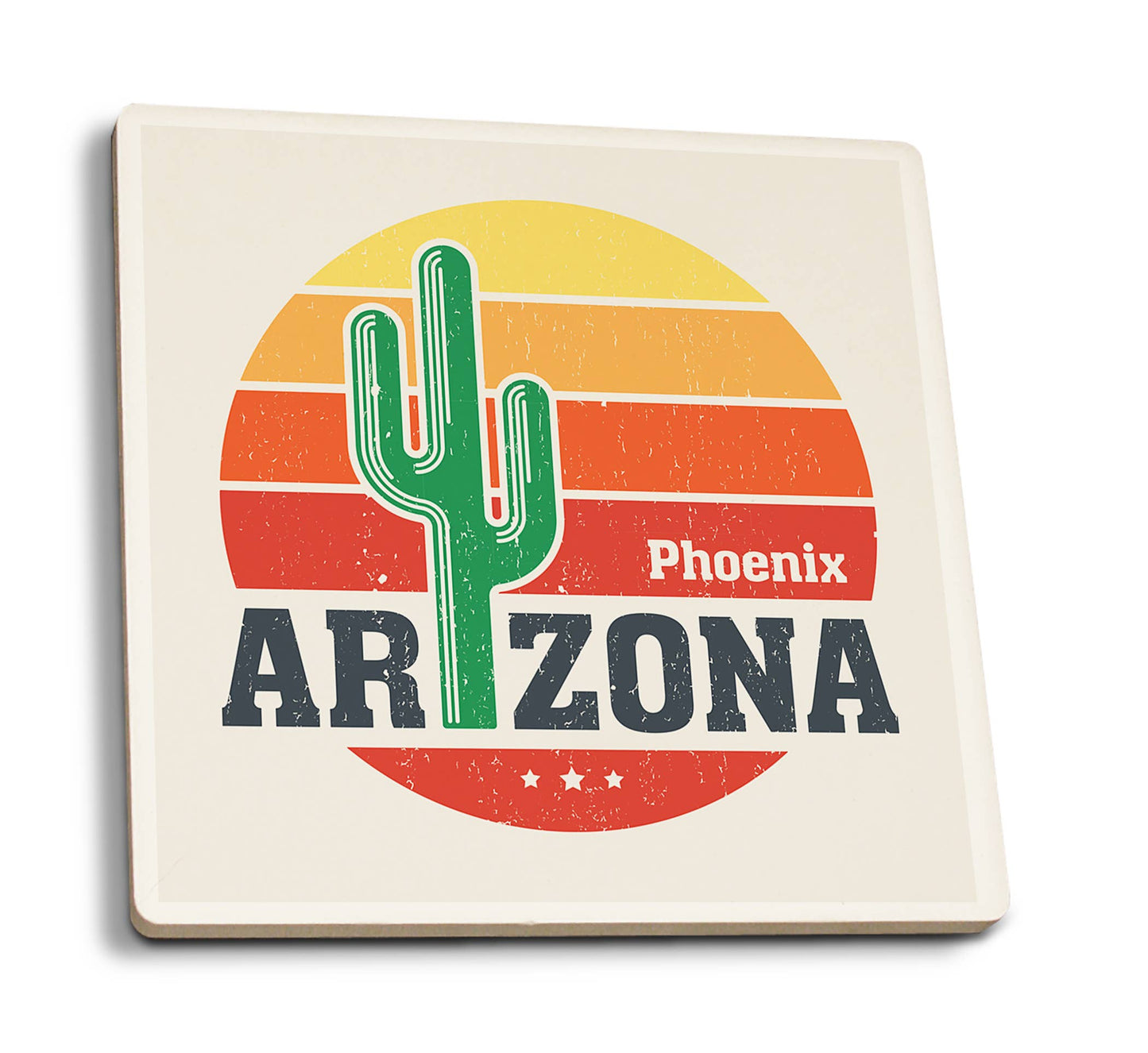 CERAMIC COASTER Phoenix, Arizona, Sun & Cactus