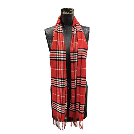 BB. Inspired Plaid Basic Colors Cashmere Touch Muffler scarf
