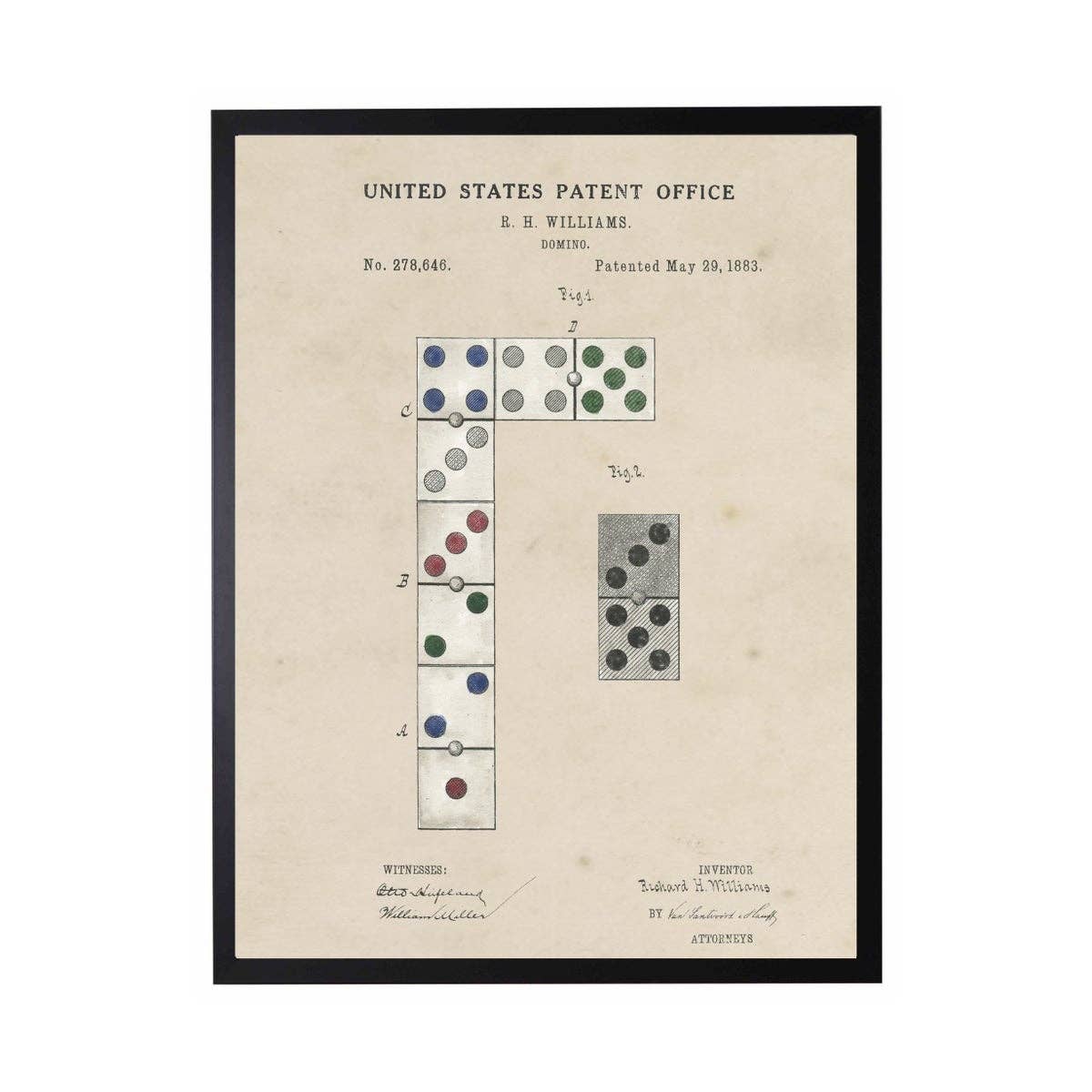 Watercolor Patent Dominos