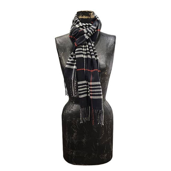 BB. Inspired Plaid Basic Colors Cashmere Touch Muffler scarf