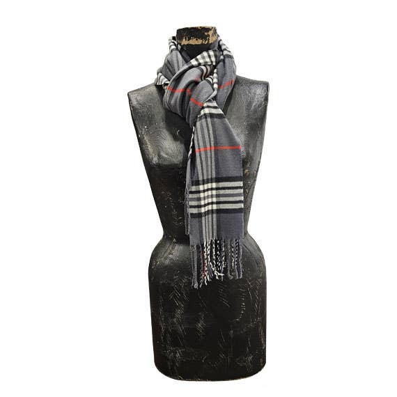 BB. Inspired Plaid Basic Colors Cashmere Touch Muffler scarf
