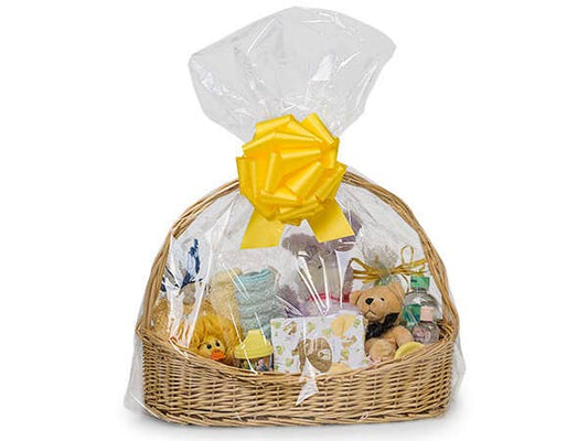 Clear Poly Basket Wrap Bags: 25 Pack / Clear / Jumbo 28x32x8"