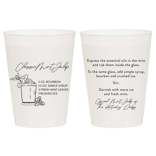 Classic Mint Julep Recipe Frosted Cups - Derby