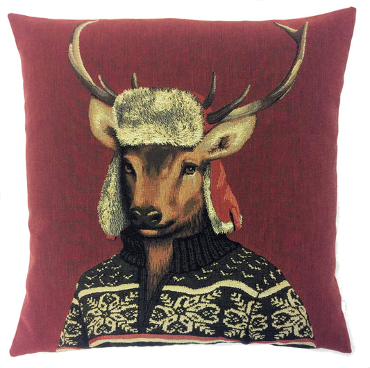 Deer Pillow Cover - Tapestry Cushion - Decorative Pillow