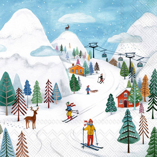 Paper Cocktail Napkins Pack of 20 Winter Joy Christmas