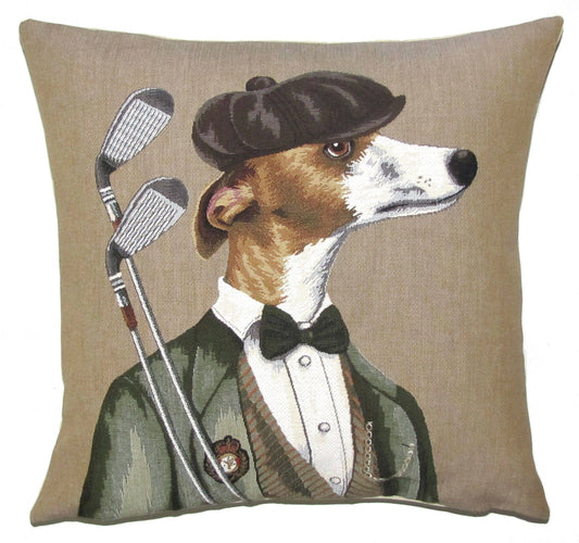 Decorative Pillow Cover Whippet Golf