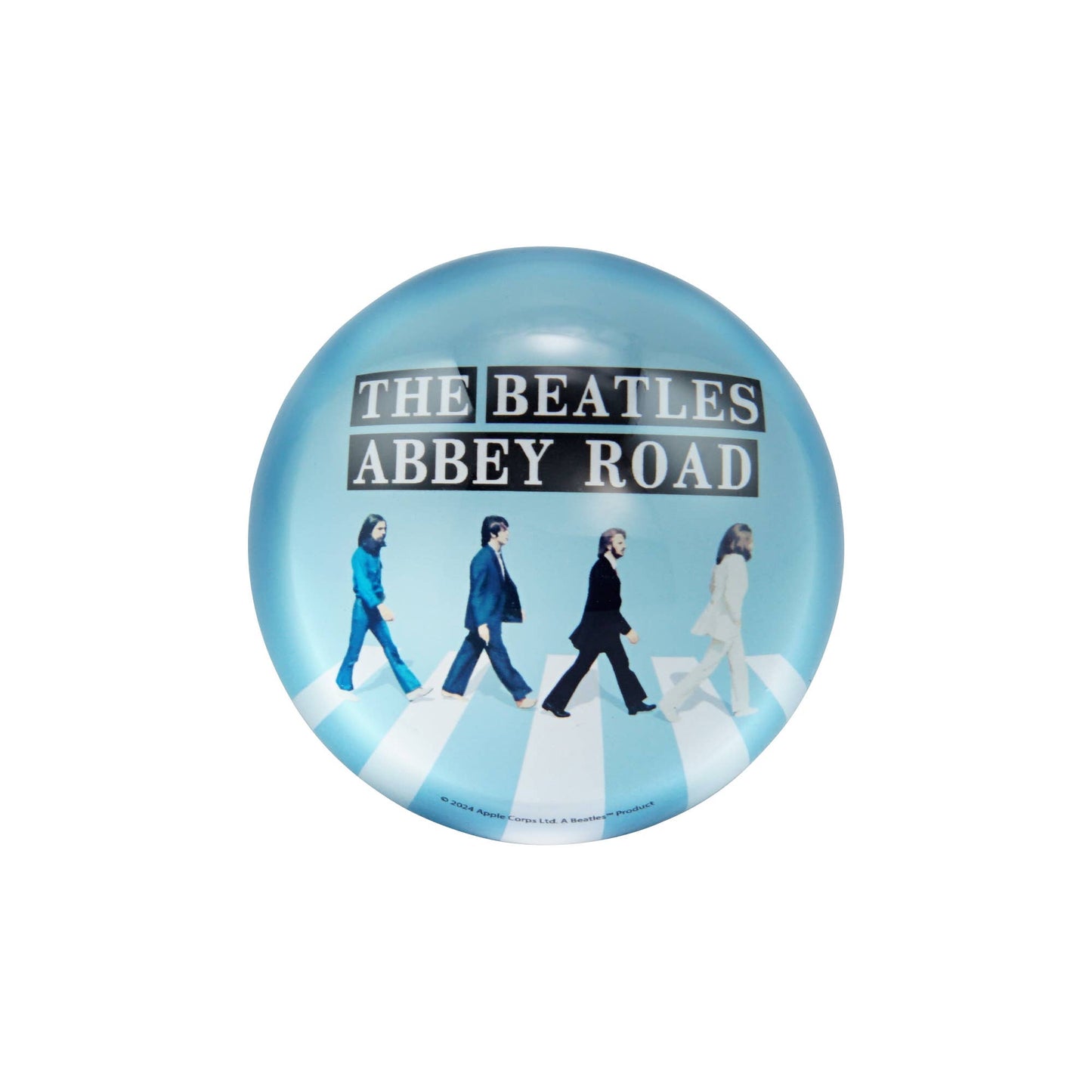 Glass Paperweight The Beatles Abbey Road Album Cover
