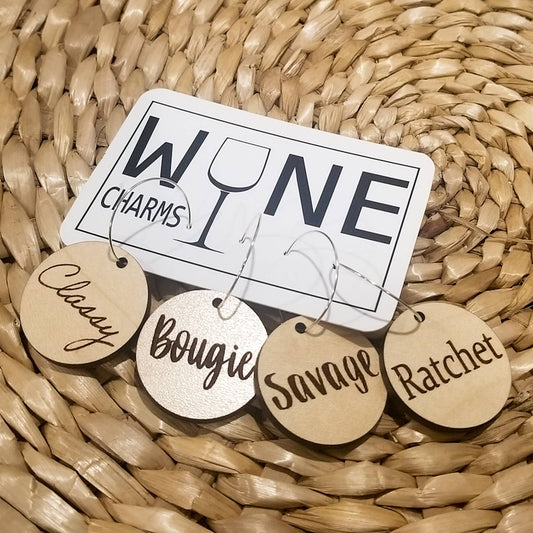 Bougie Wine Glass Charms: Maple