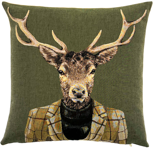 dressed stag pillow cover - woodland decor